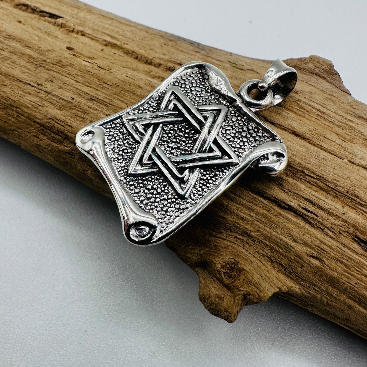 Sterling Silver Hebrew Star of David Pendant
