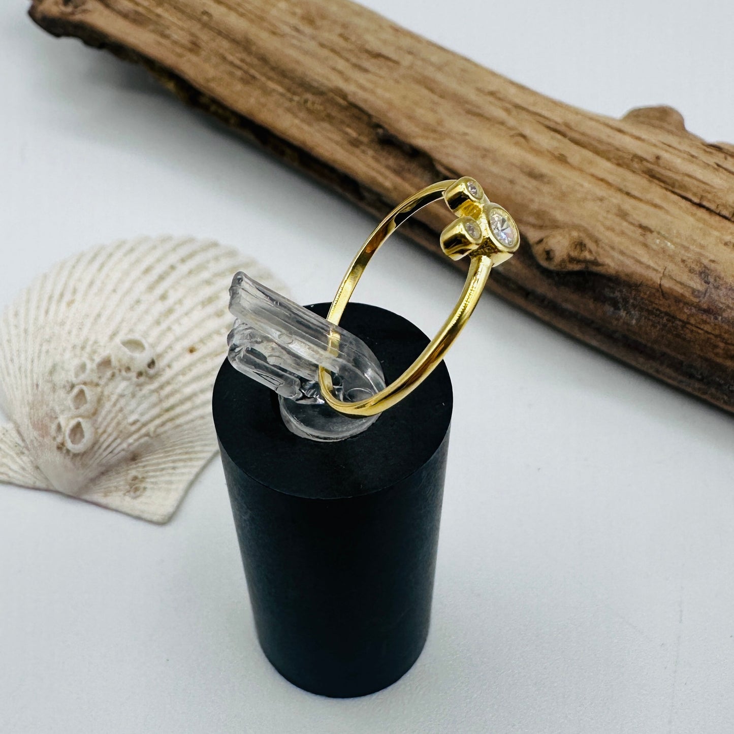 CZ Gold Plated Sterling Silver Micky Mouse Ring, Mouse Ring