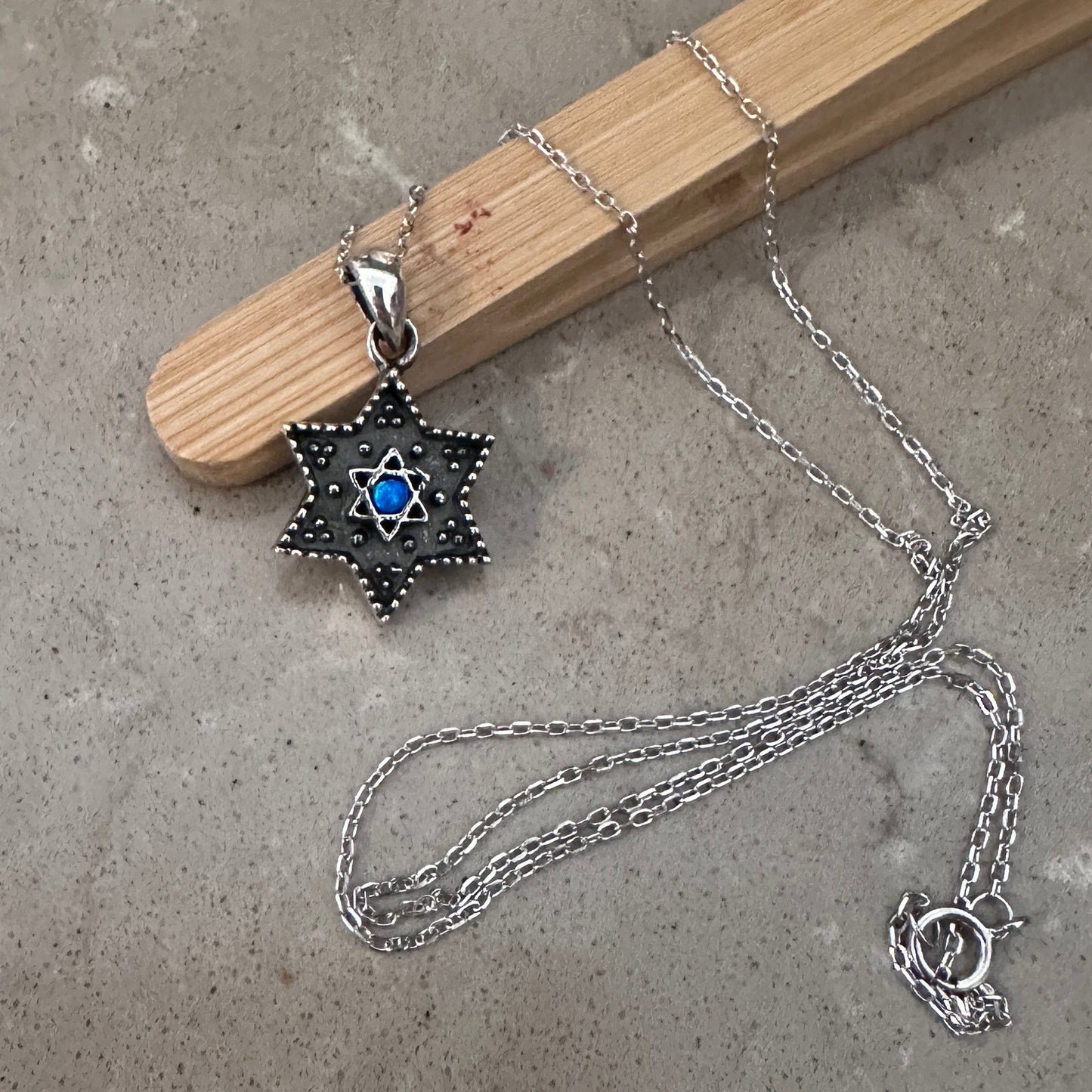 Star of David, Jewish Star Sterling Silver Necklace