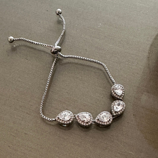 Cubic Zirconia Slider Bracelet