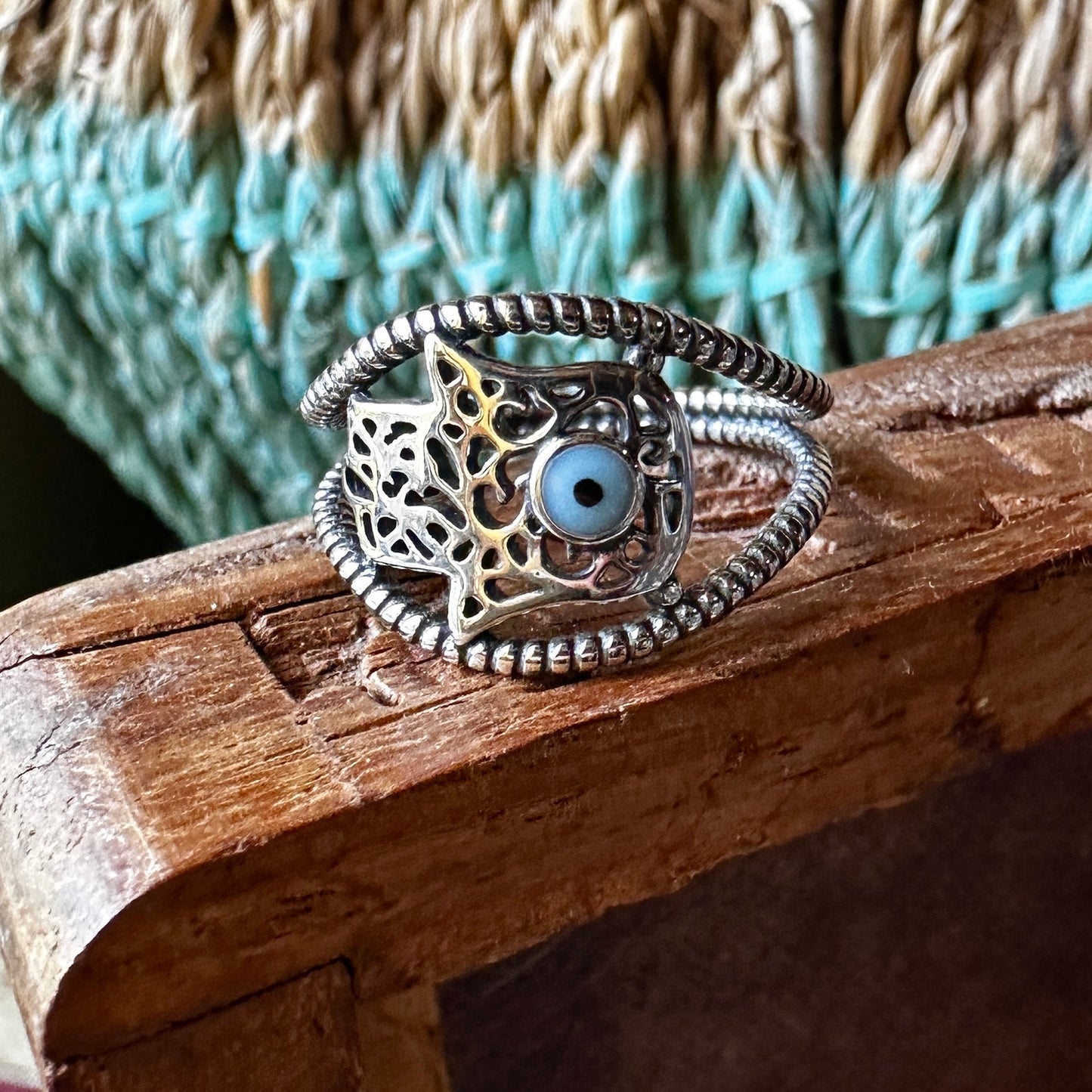 925 Sterling Silver Hamsa Ring