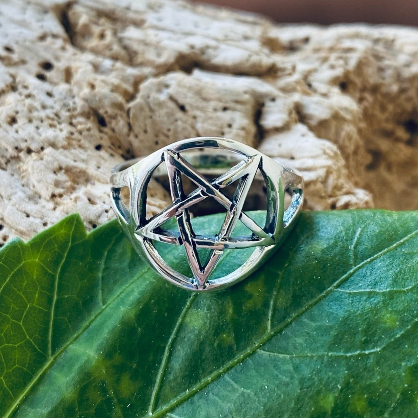 Sterling Silver Pentagram Ring