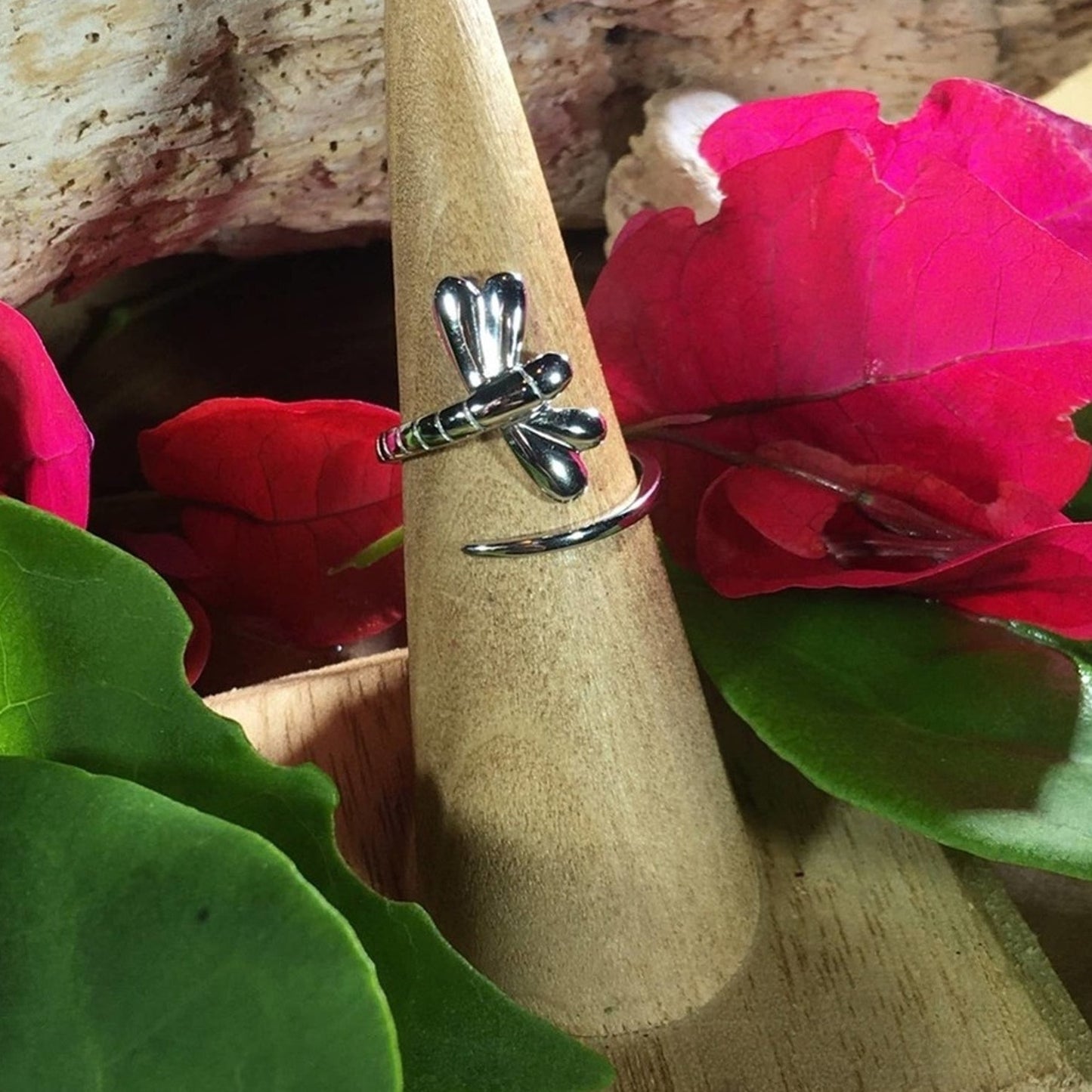 Dragonfly Sterling Silver Wrap Ring