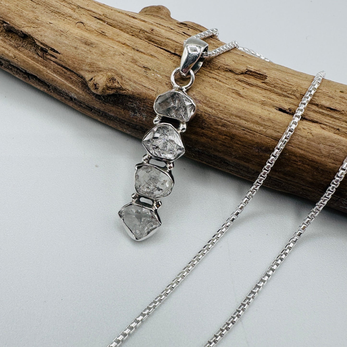 Herkimer Diamond Necklace – Sterling Silver 18”