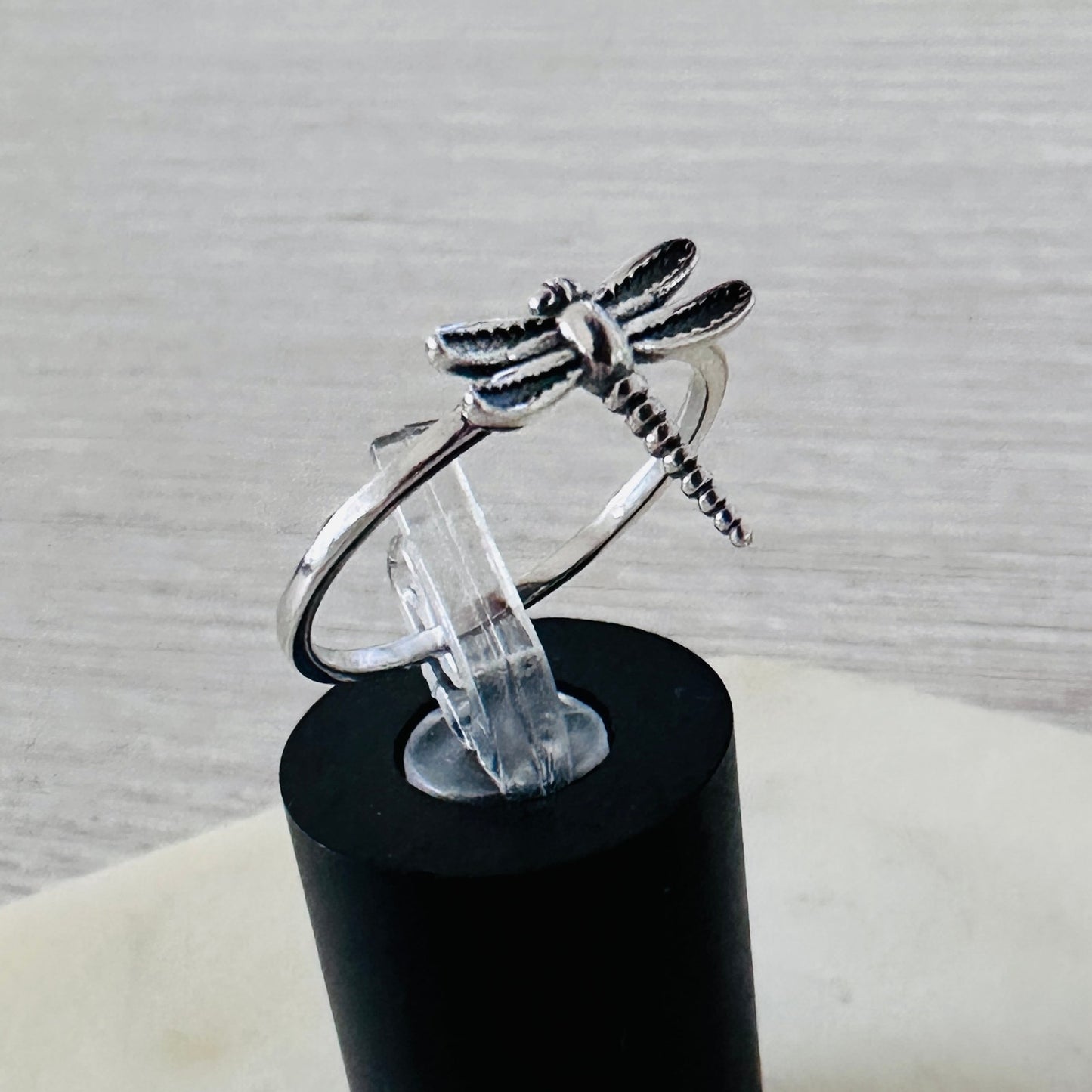 Sterling Silver Dainty Dragonfly Ring
