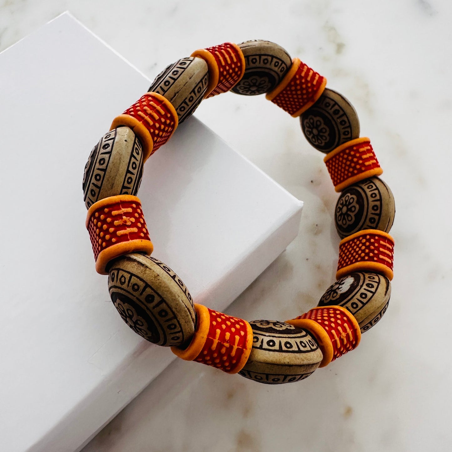 "Wo Som Bo" Coconut Shell Bracelet-Handmade Ghanaian Jewelry