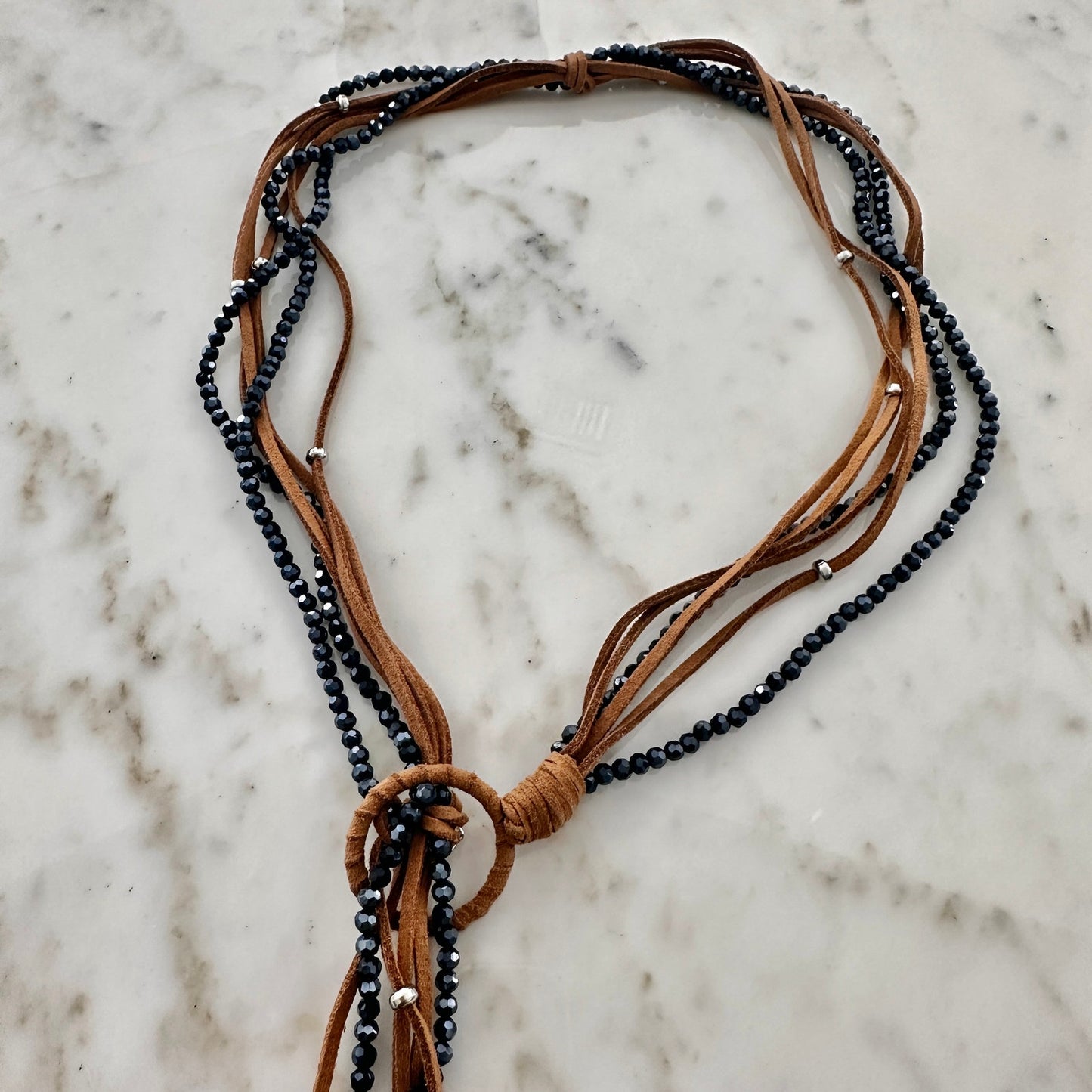 Chico’s Multi-Strand Beaded Lariat Necklace-Boho