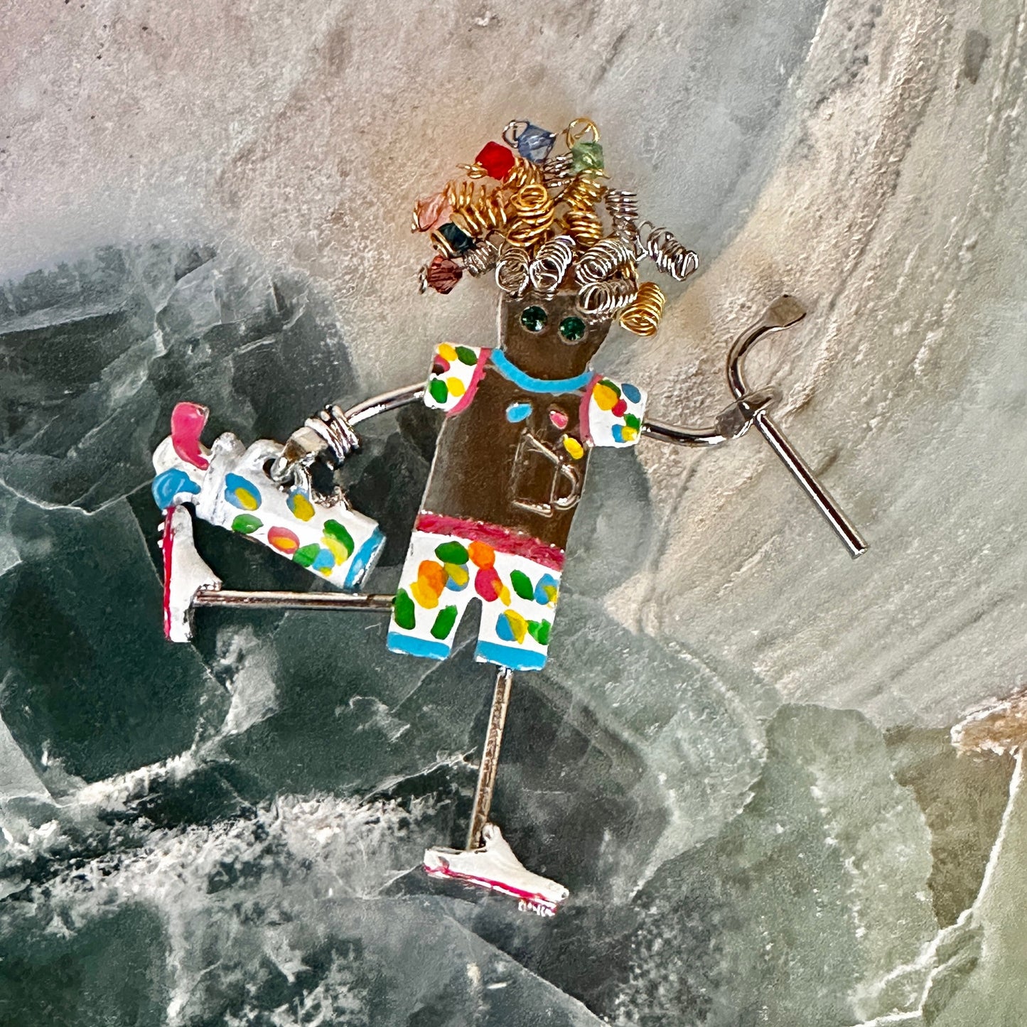 Vintage Ganz Golfer Brooch Pin