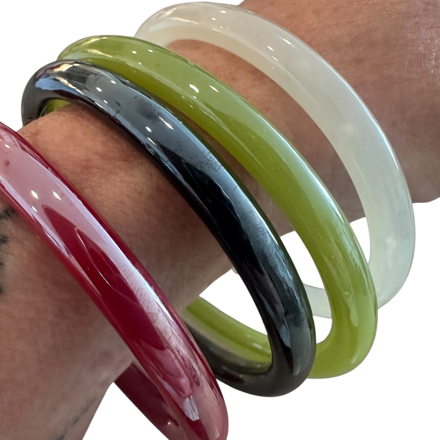 Vintage Glass Bangles-Set of 4