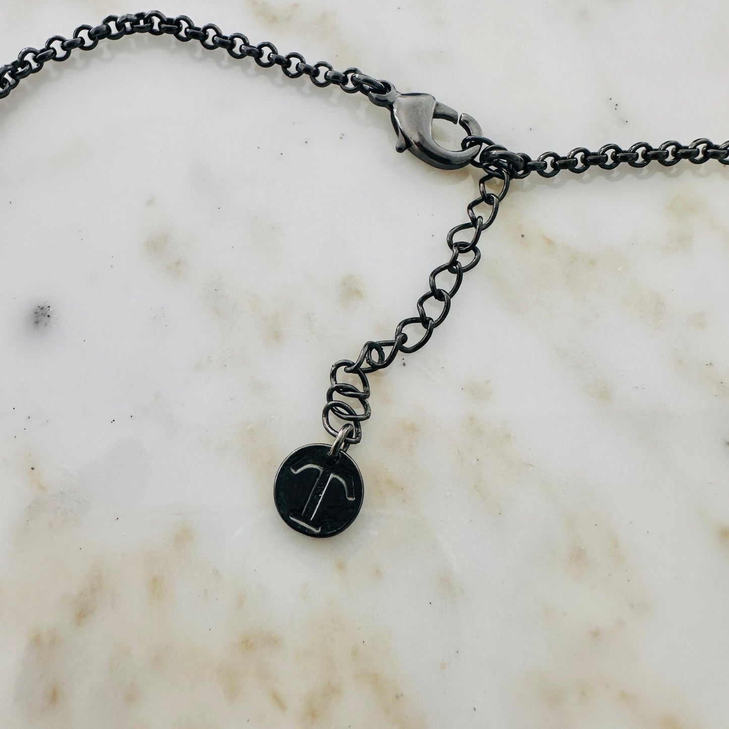 Talbots Crystal Cluster Statement Necklace-Gunmetal Finish