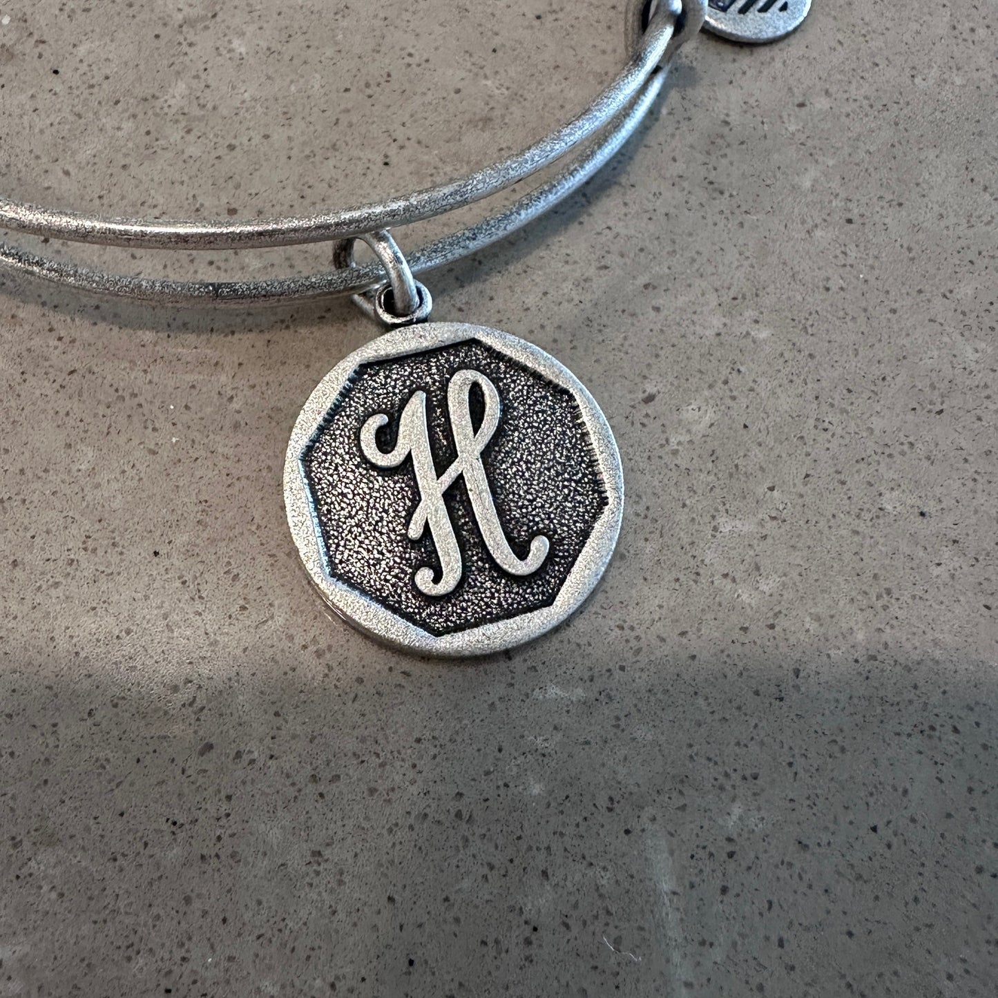 Alex and Ani Initial H Charm Bangle Bracelet