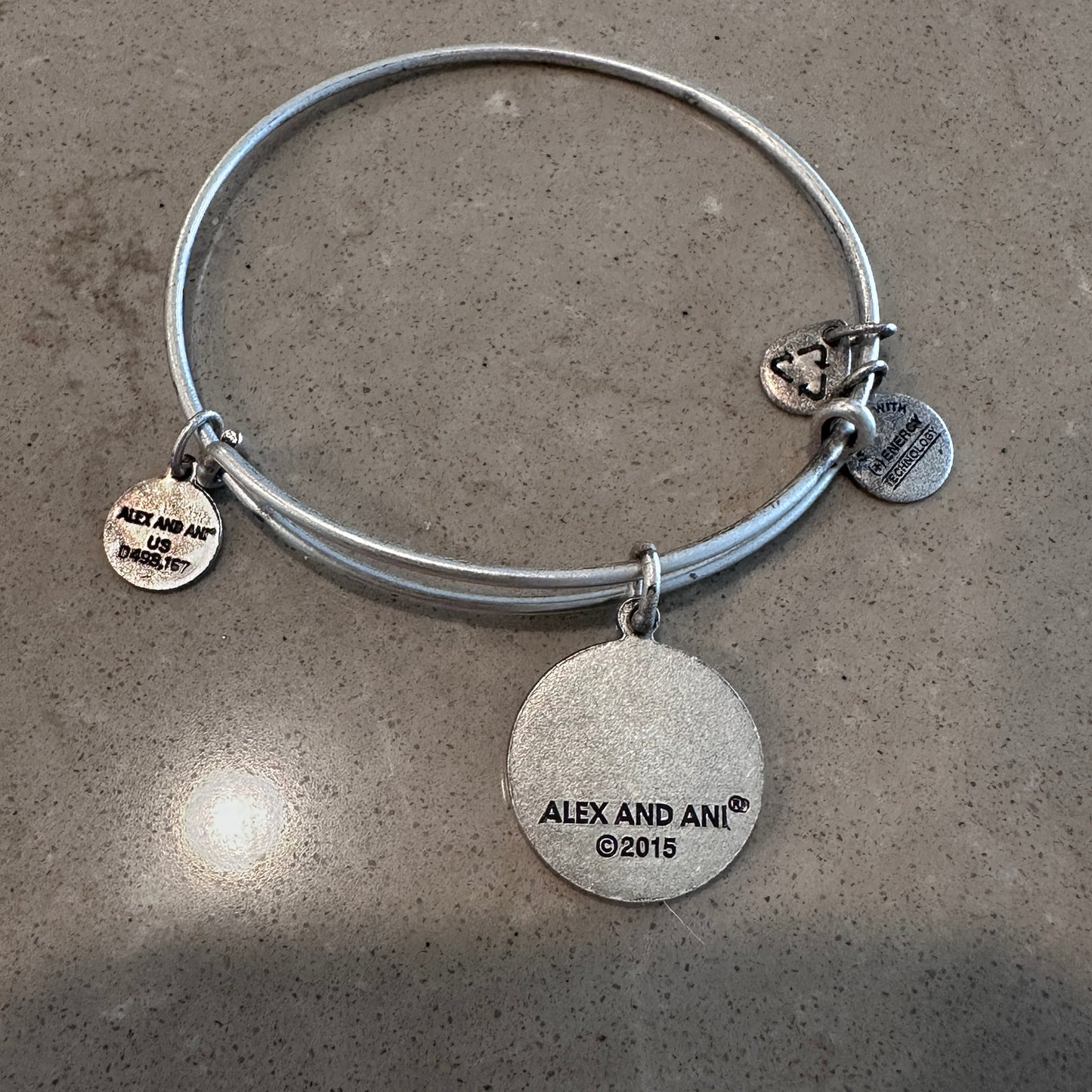 Alex and Ani Initial H Charm Bangle Bracelet