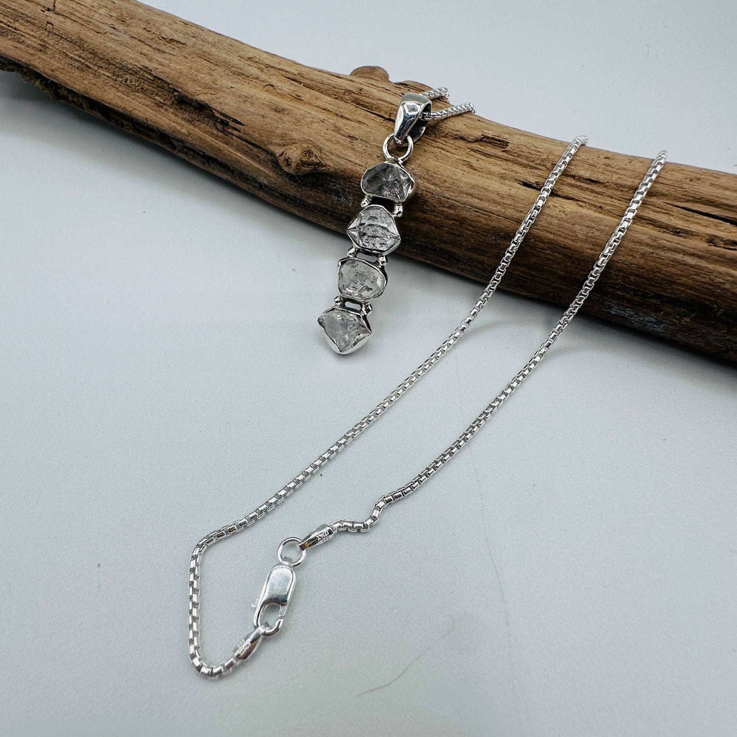 Herkimer Diamond Necklace – Sterling Silver 18”