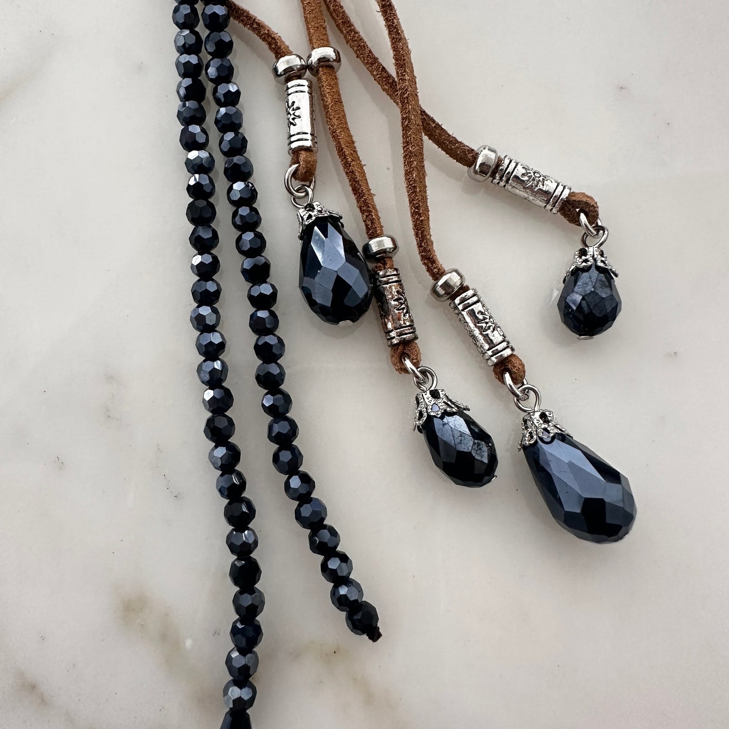 Chico’s Multi-Strand Beaded Lariat Necklace-Boho