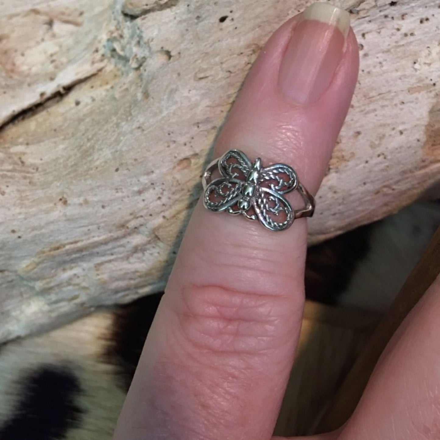 Butterfly Sterling Silver Toe Ring Midi Ring