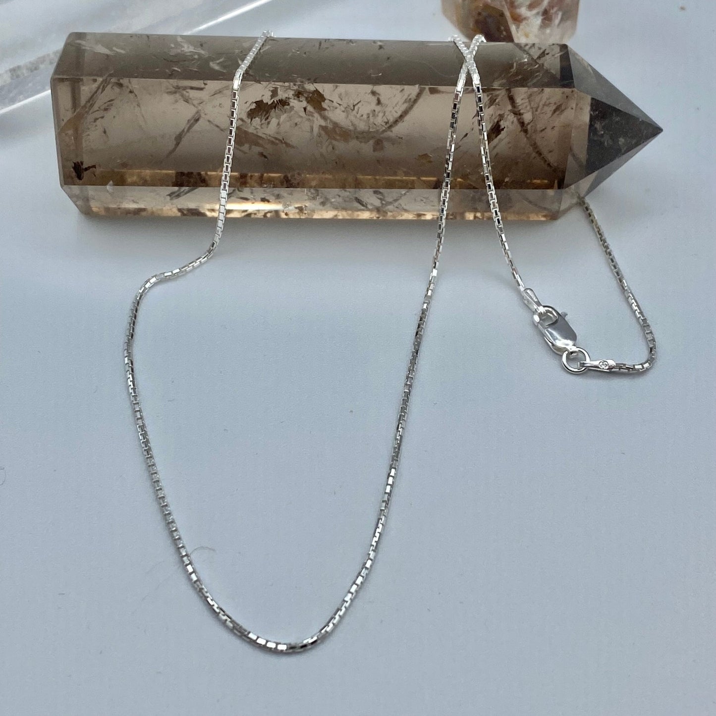 925 Sterling Silver 16" Diamond Cut Box Chain