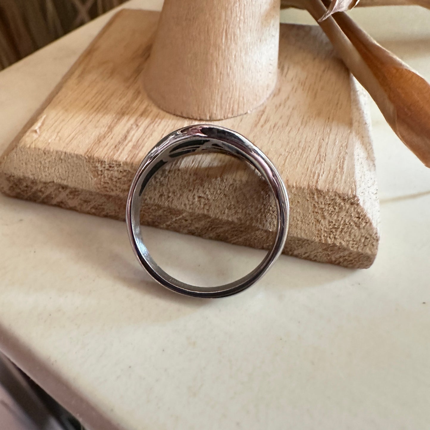 Stainless Steel Classic Pentagram Ring With Split Shank Unisex