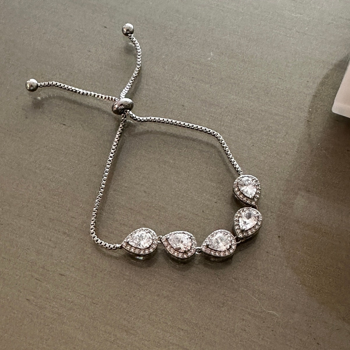 Cubic Zirconia Slider Bracelet