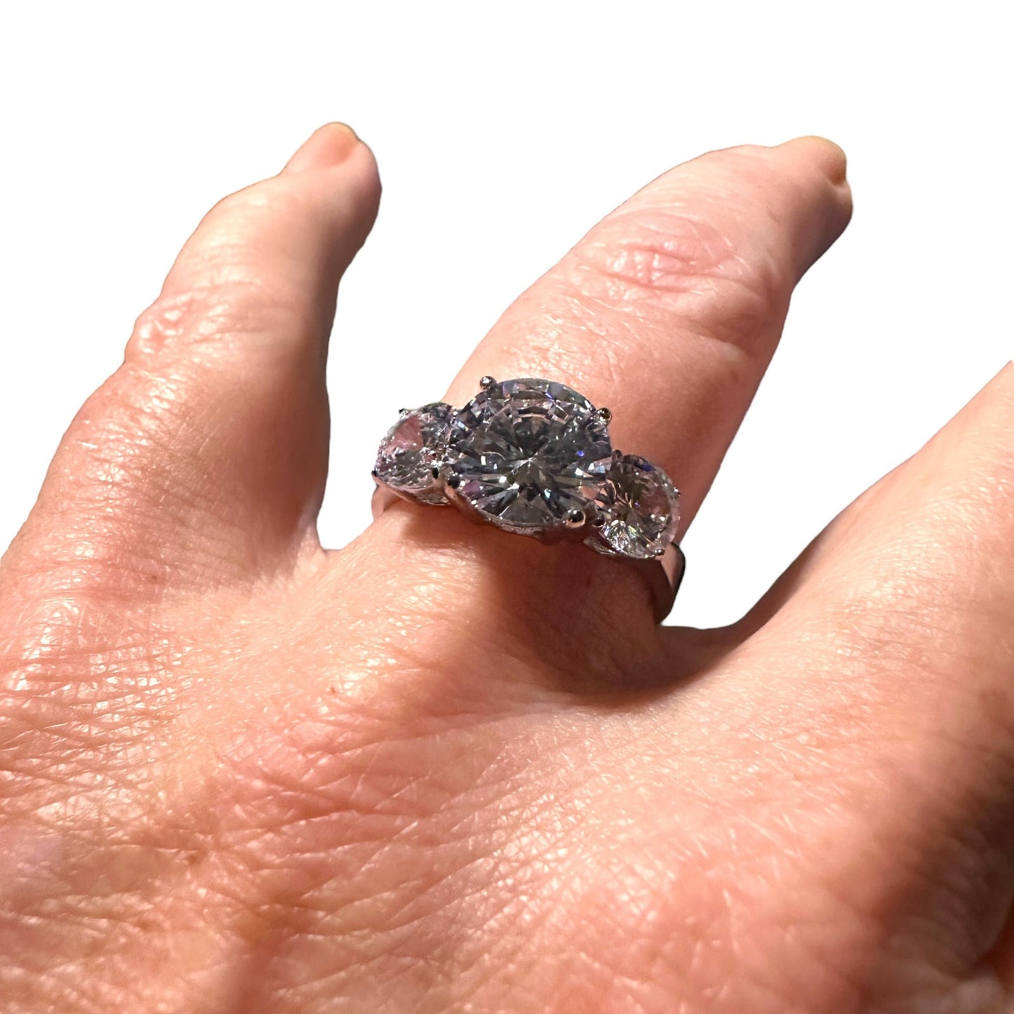 High polished Stainless Steel CZ Ring