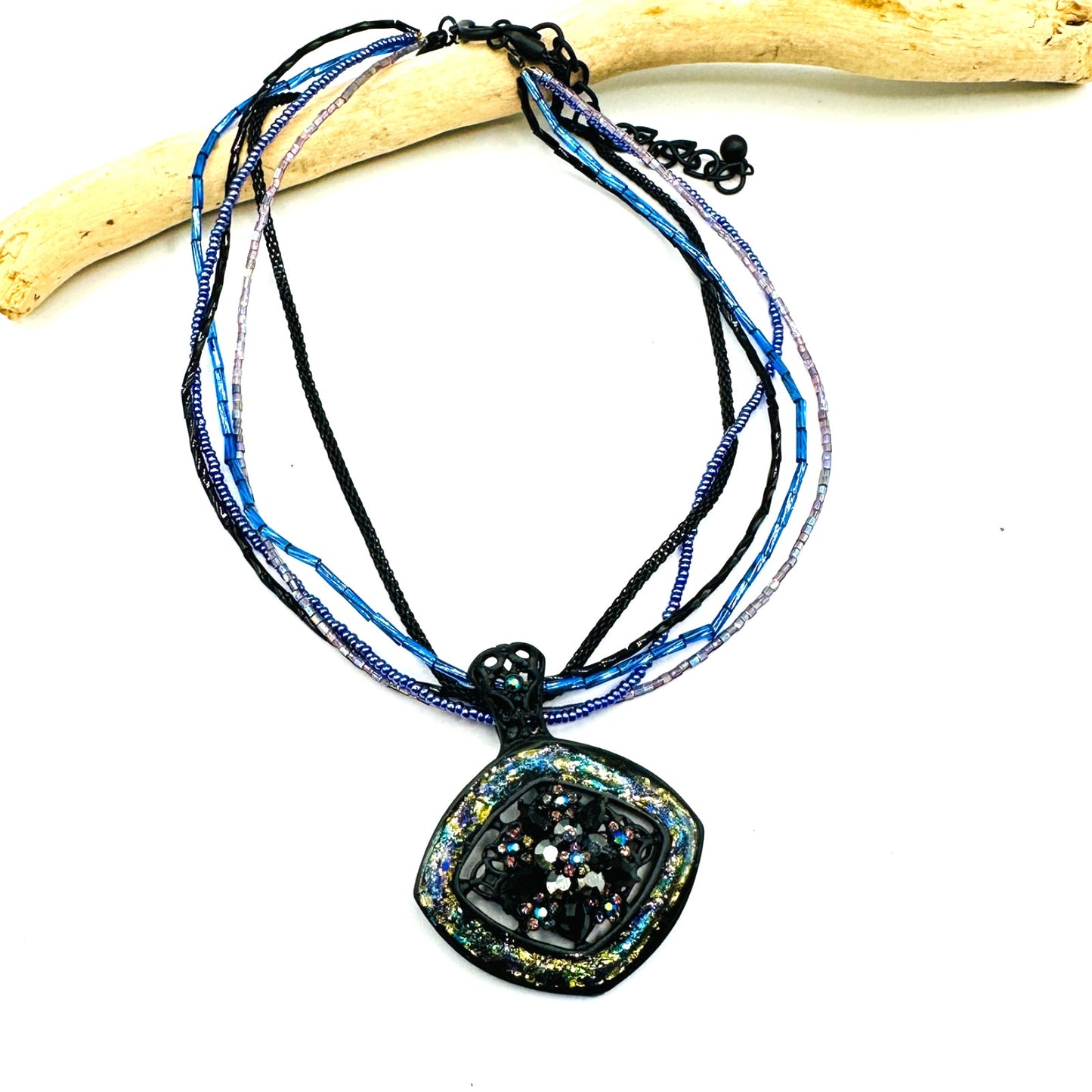 Vintage Rare Chico's Glass Rhinestone Necklace