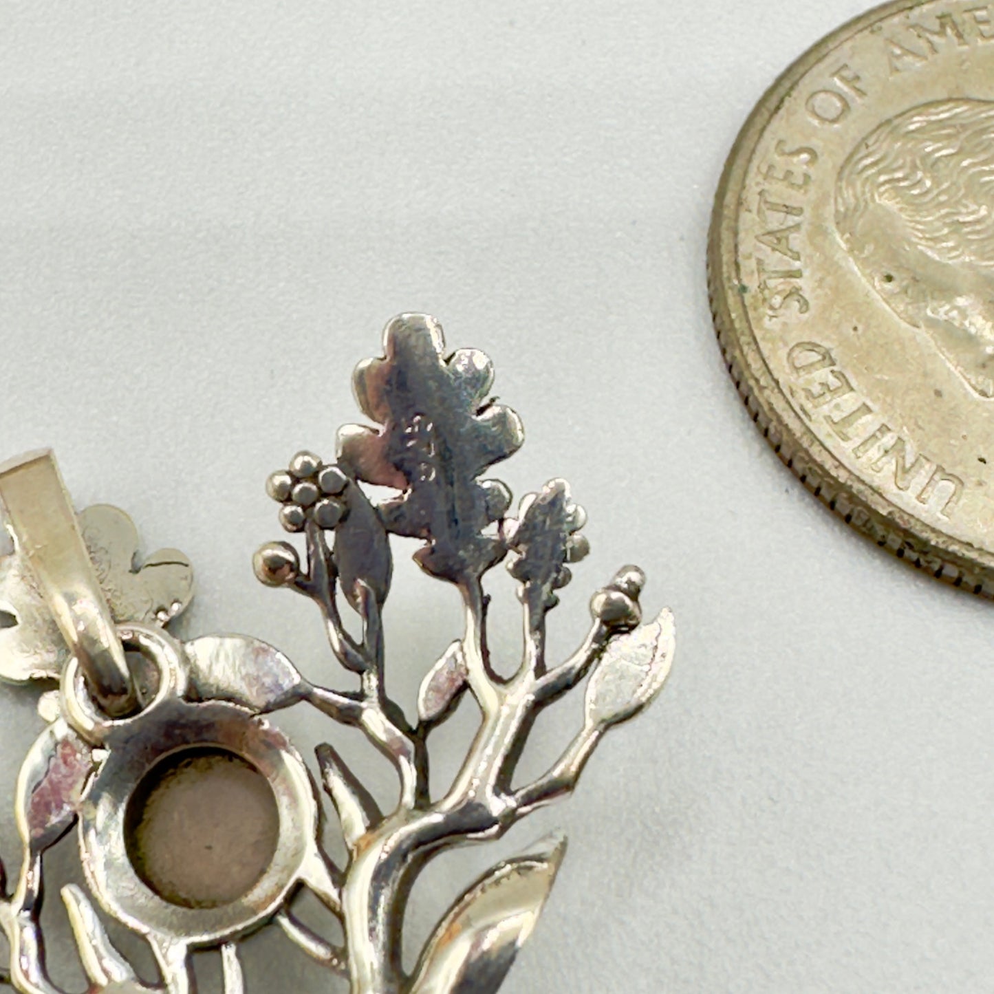 Sterling Silver Spirit Deer Rose Quartz Pendant