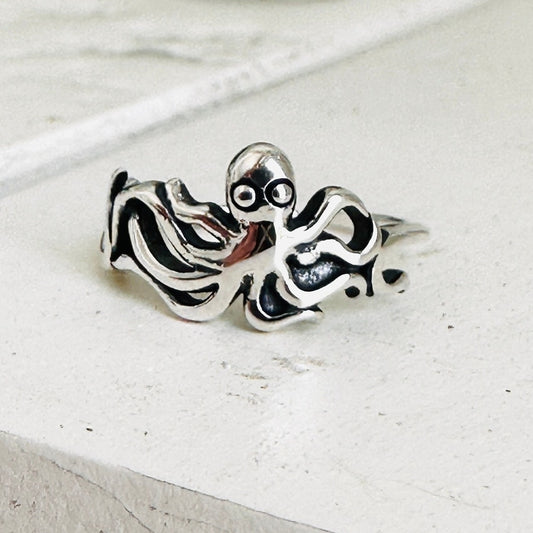 Octopus Sterling Silver Toe Ring