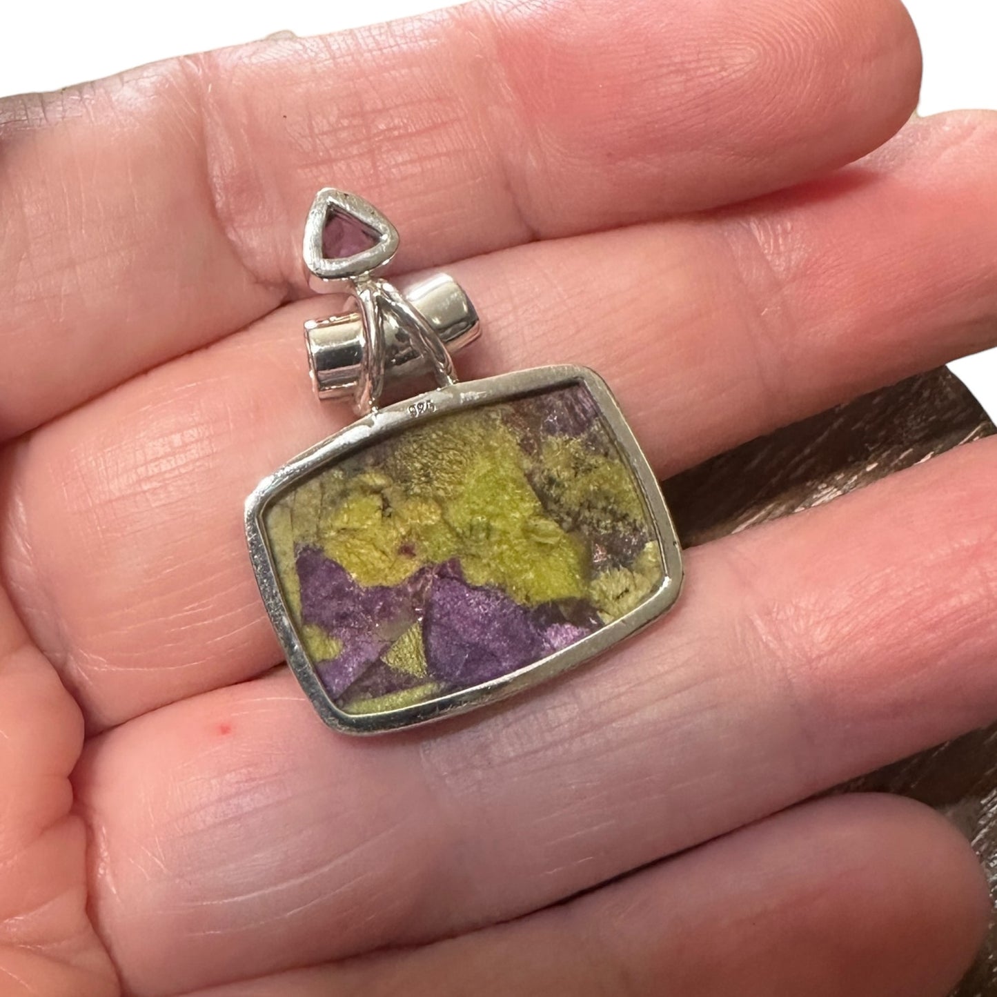 925 Sterling Silver Atlantis & Amethyst Pendant-Natural Gemstone