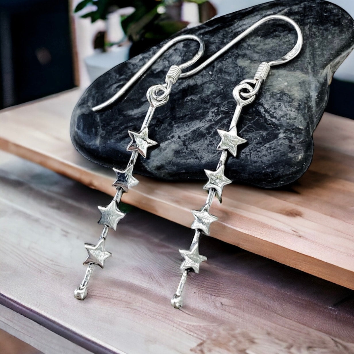 Cascading Stars Sterling Silver Earrings