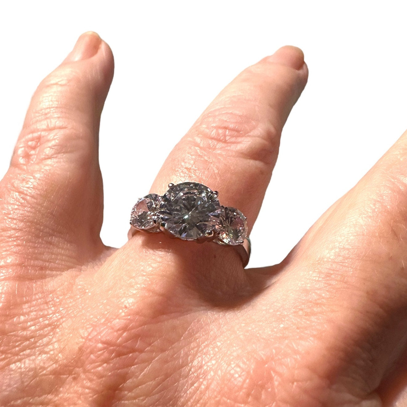 High polished Stainless Steel CZ Ring