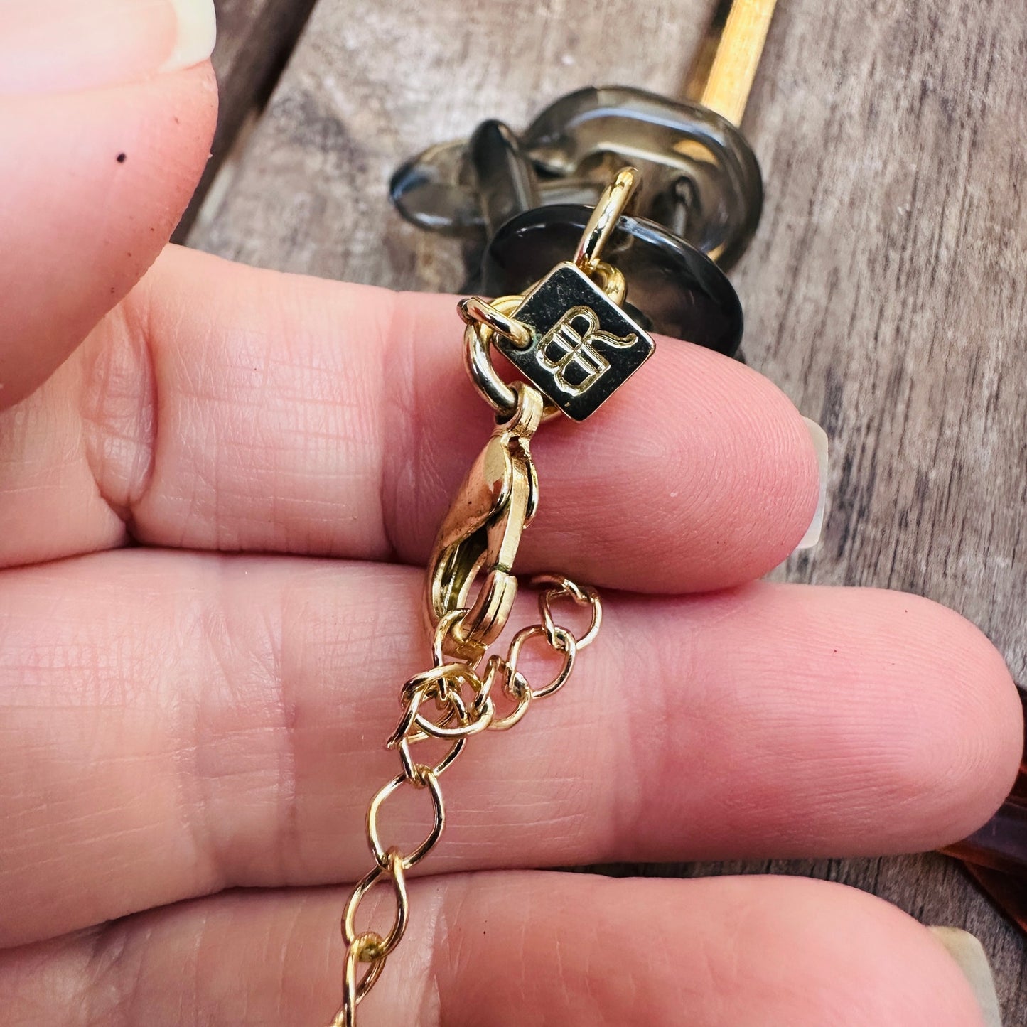 Banana Republic Multi-Tone Lucite Chain-Link Statement Necklace