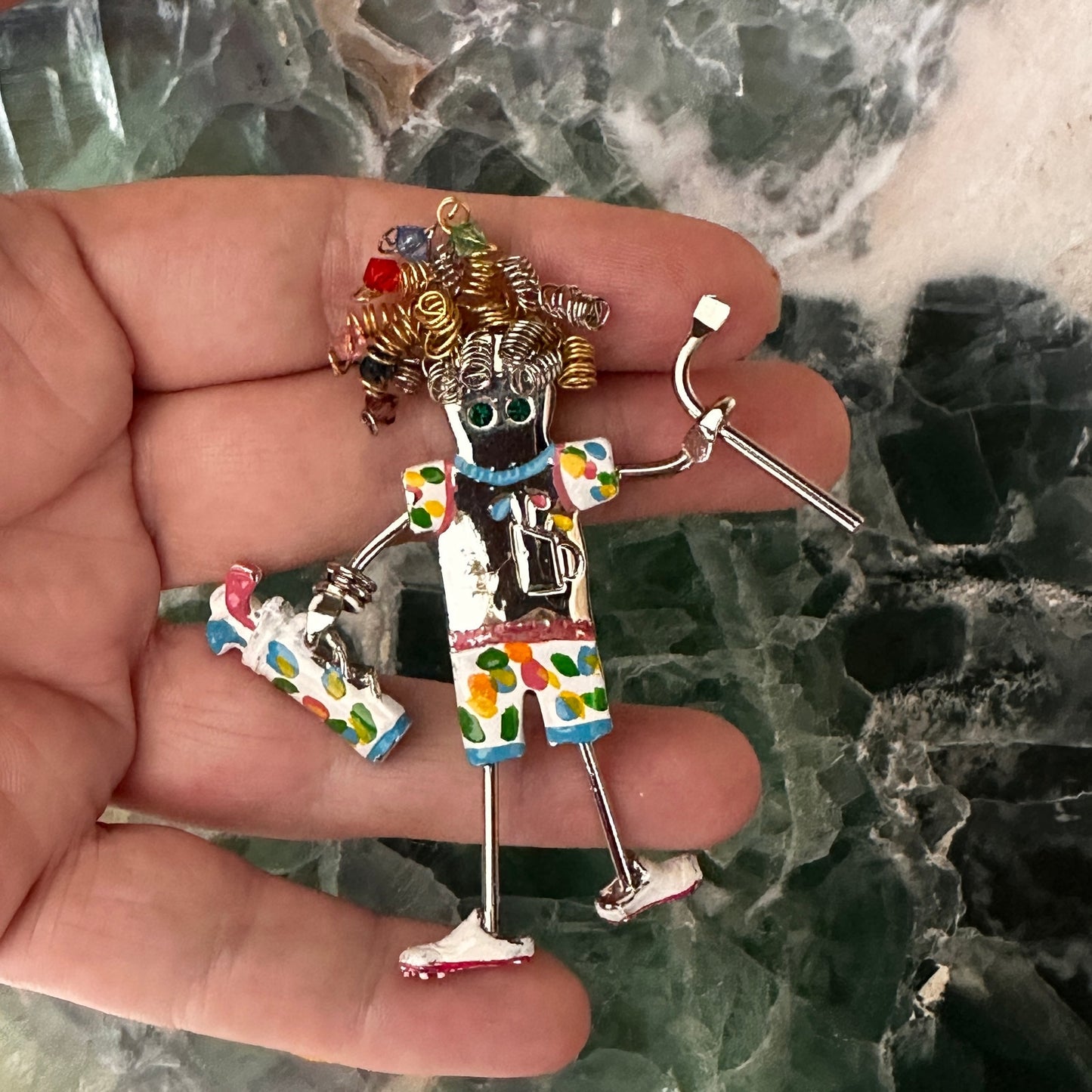 Vintage Ganz Golfer Brooch Pin