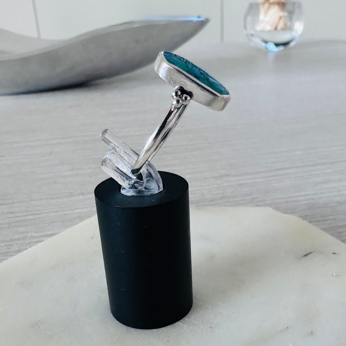 Sterling Silver Turquoise Statement Ring-Vintage Inspired Boho Jewelry