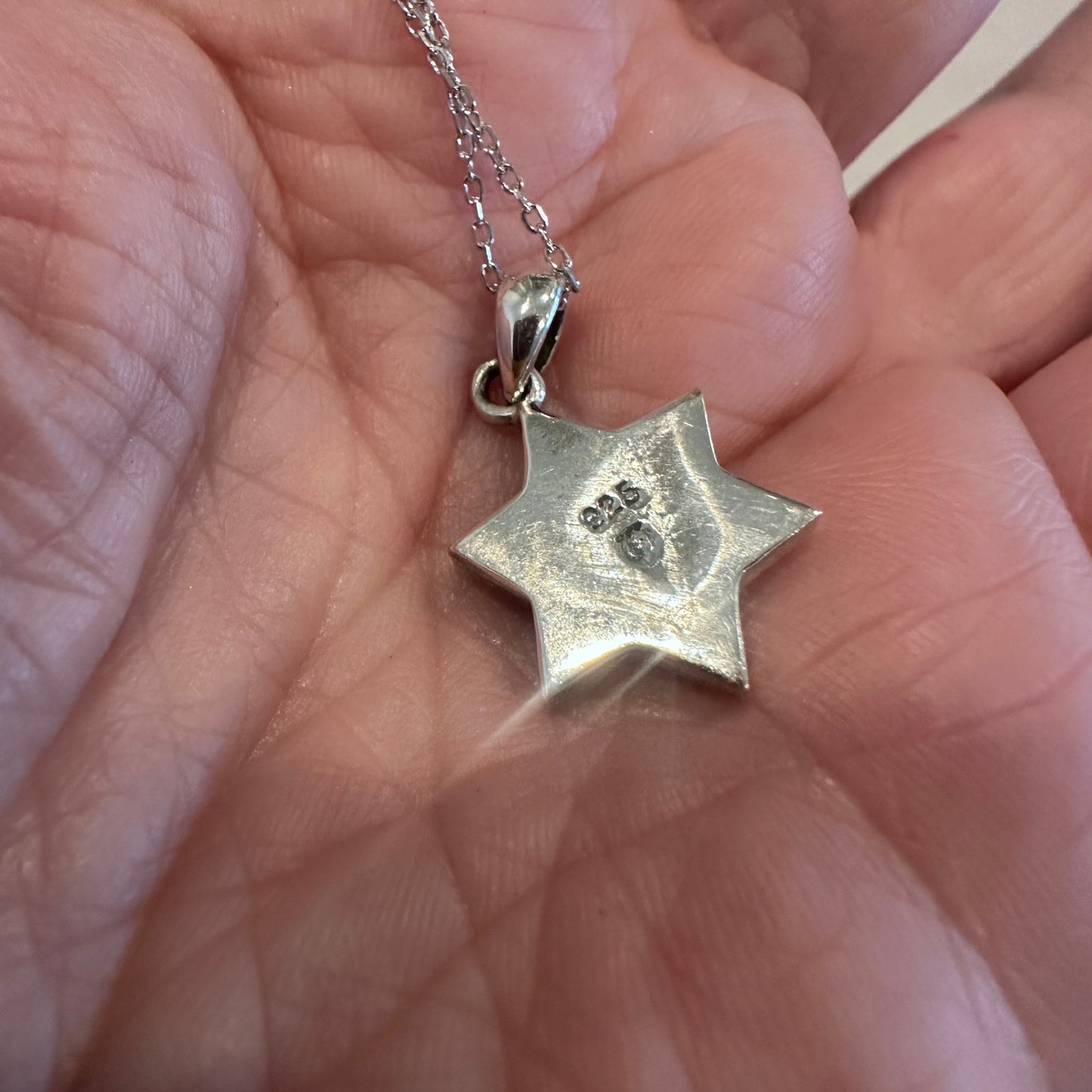 Star of David, Jewish Star Sterling Silver Necklace