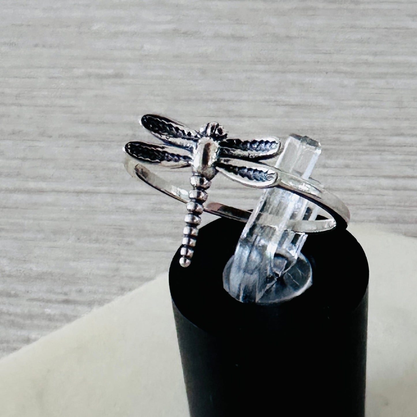 Sterling Silver Dainty Dragonfly Ring