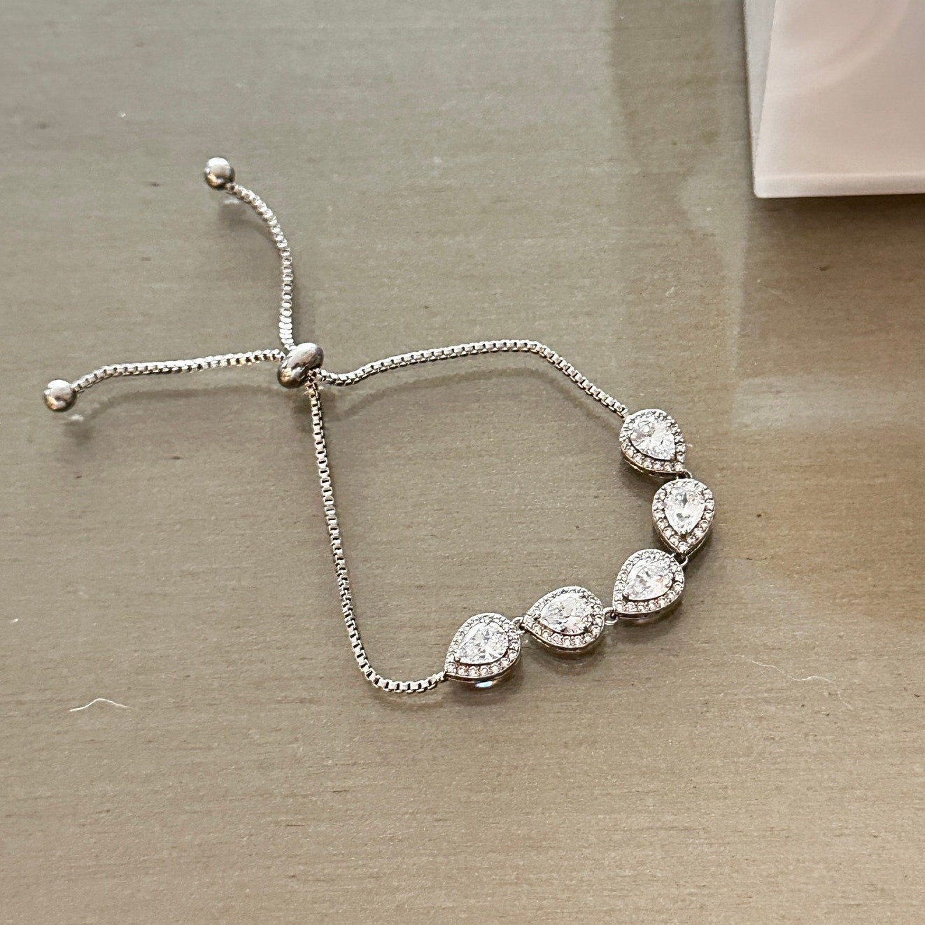 Cubic Zirconia Slider Bracelet