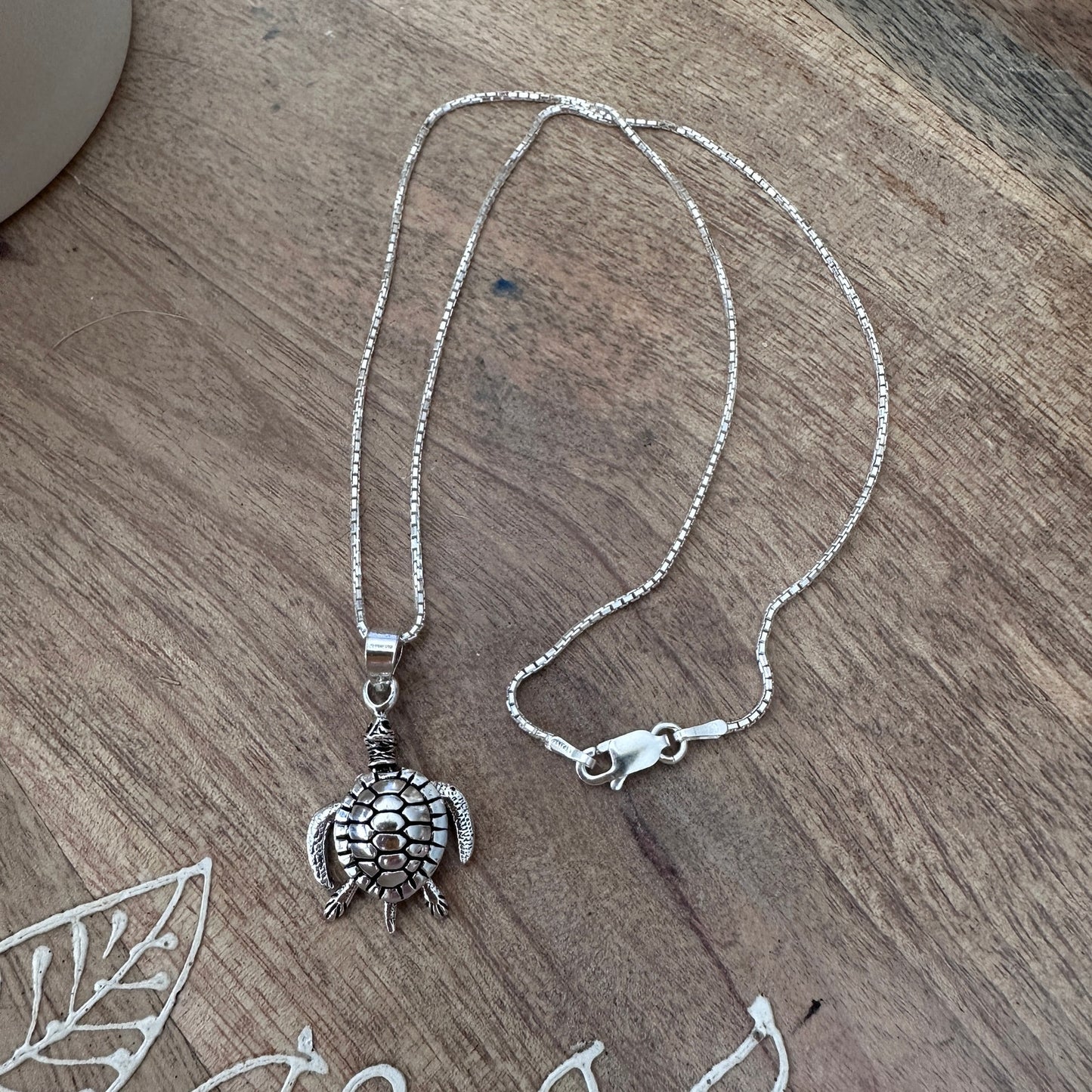 Sterling Silver  Turtle Necklace With Moving Limbs