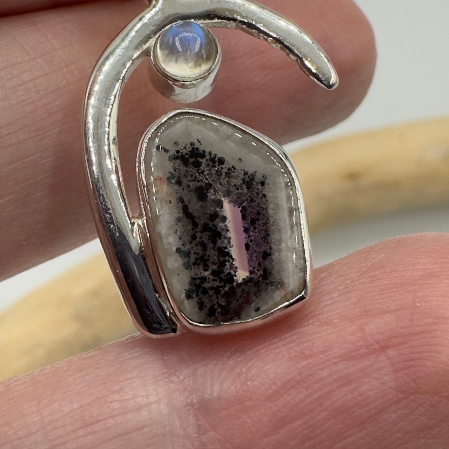 Super Amethyst & Moonstone Sterling Silver Pendant