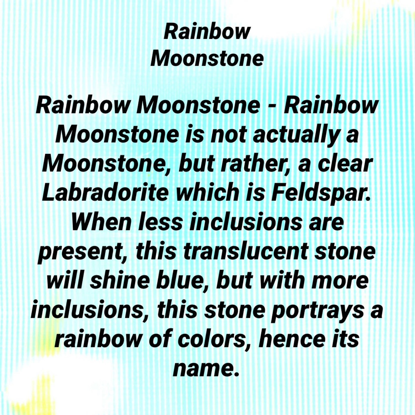 Sterling Silver Natural Rainbow Moonstone Rough & Blue Topaz Pendant