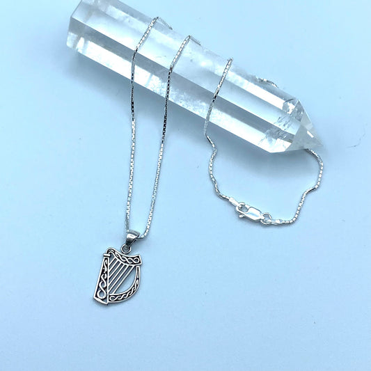 Harp Sterling Silver Necklace