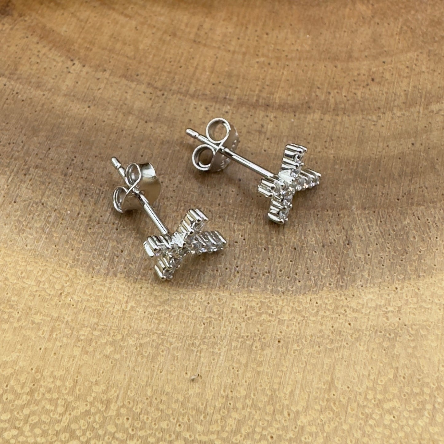 Cross Cubic Zirconia Earrings