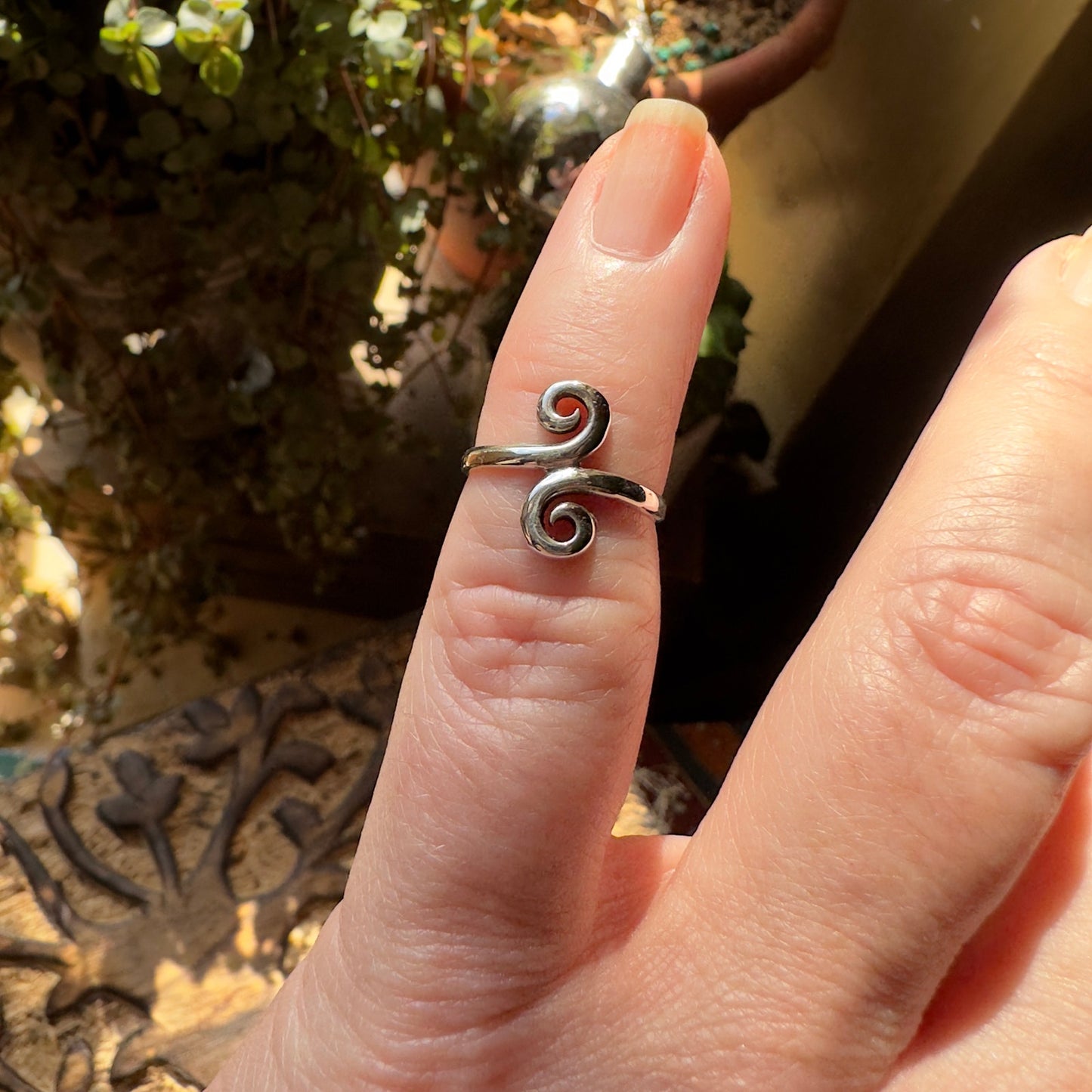 Sterling Silver Double Twirl Toe Ring