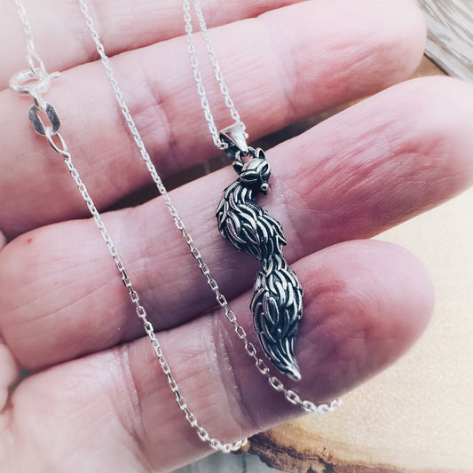 Fox Sterling Silver Necklace