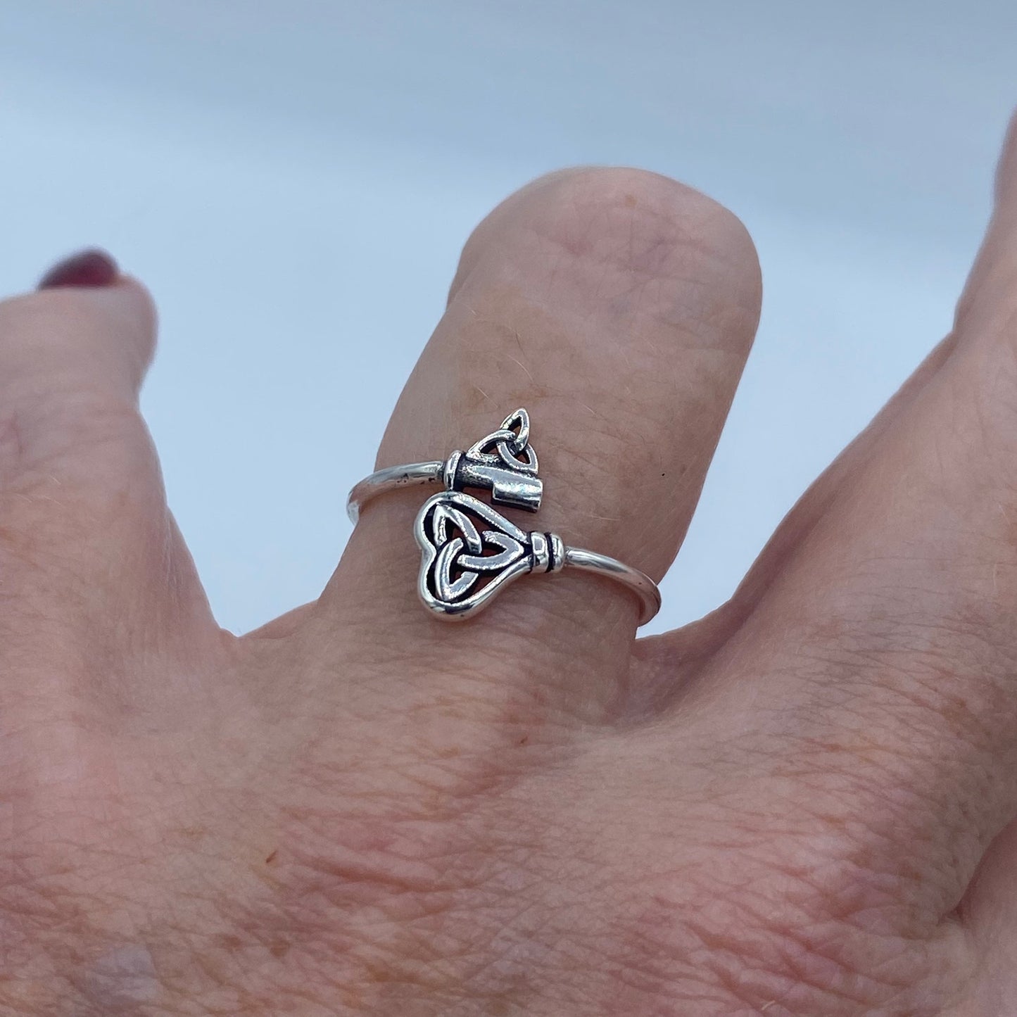 Celtic Key Sterling Silver Ring
