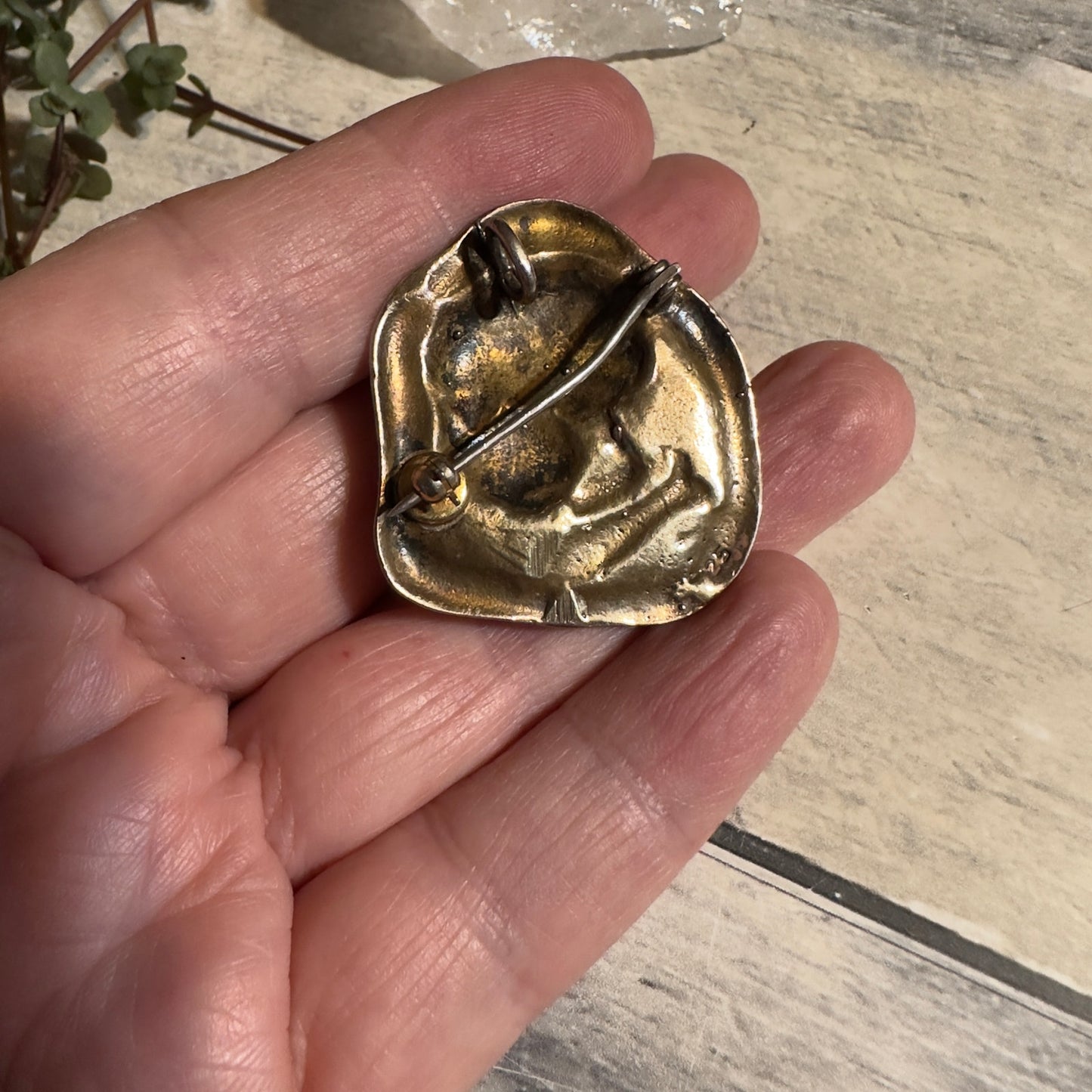 Vintage Sterling Silver Greek Roman Pin Pendant