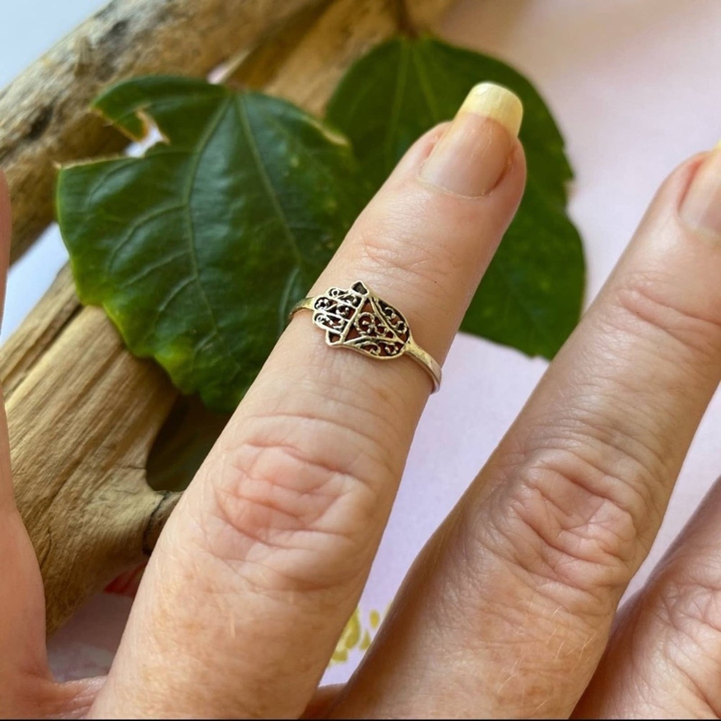 Sterling Silver Hamsa Toe Ring, Hand of God Jewelry, Evil Eye Rings, Religious Ring