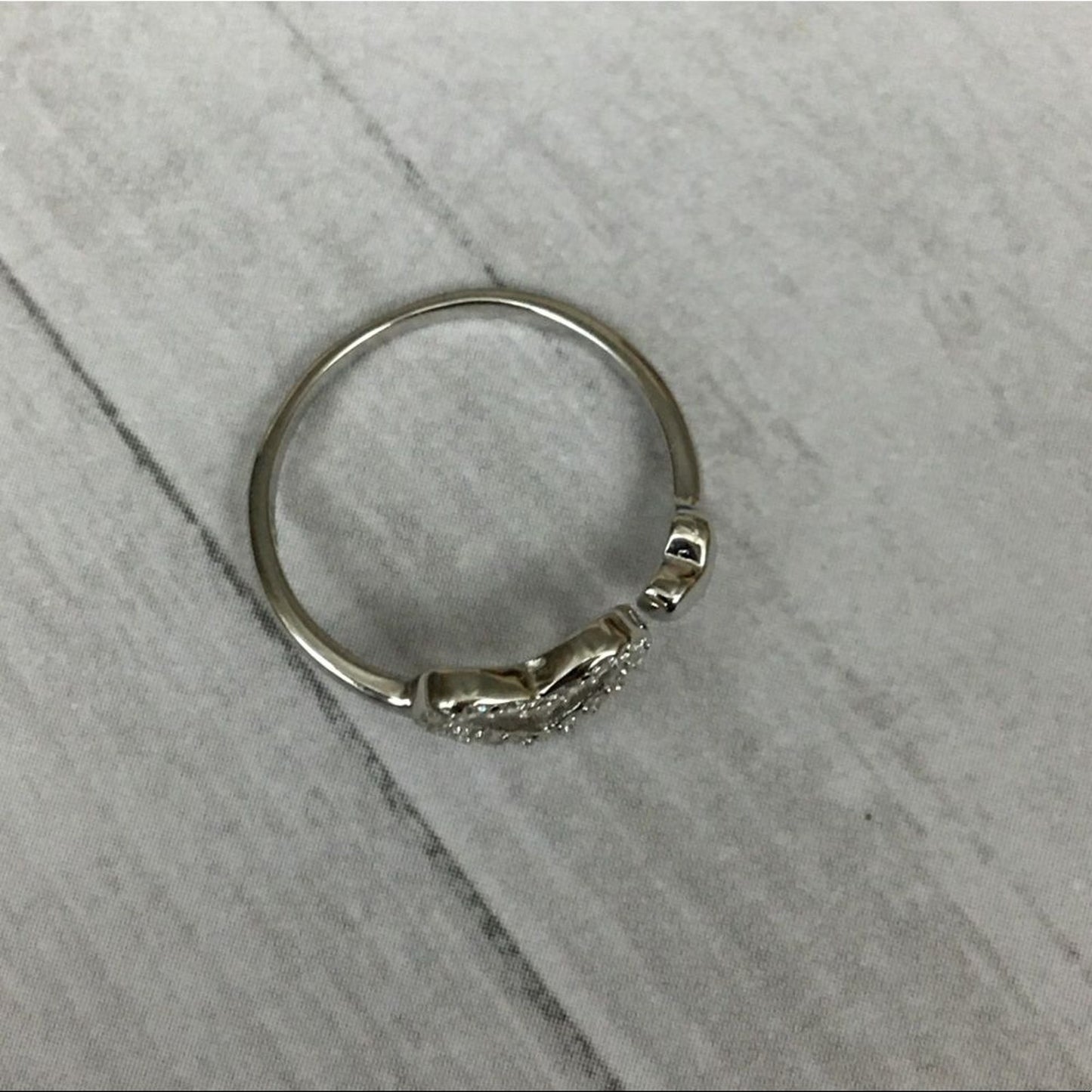 Sterling Silver CZ Heart Toe Ring