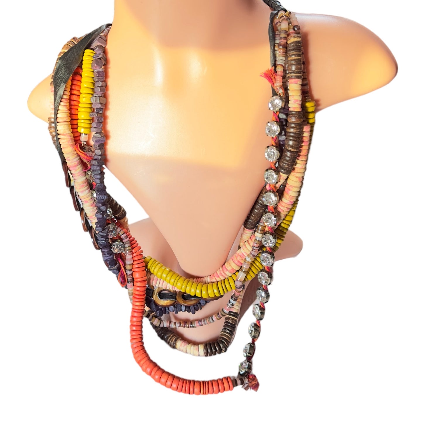 Vintage Harajuku Lovers Multi Strand Multi Beaded Necklace