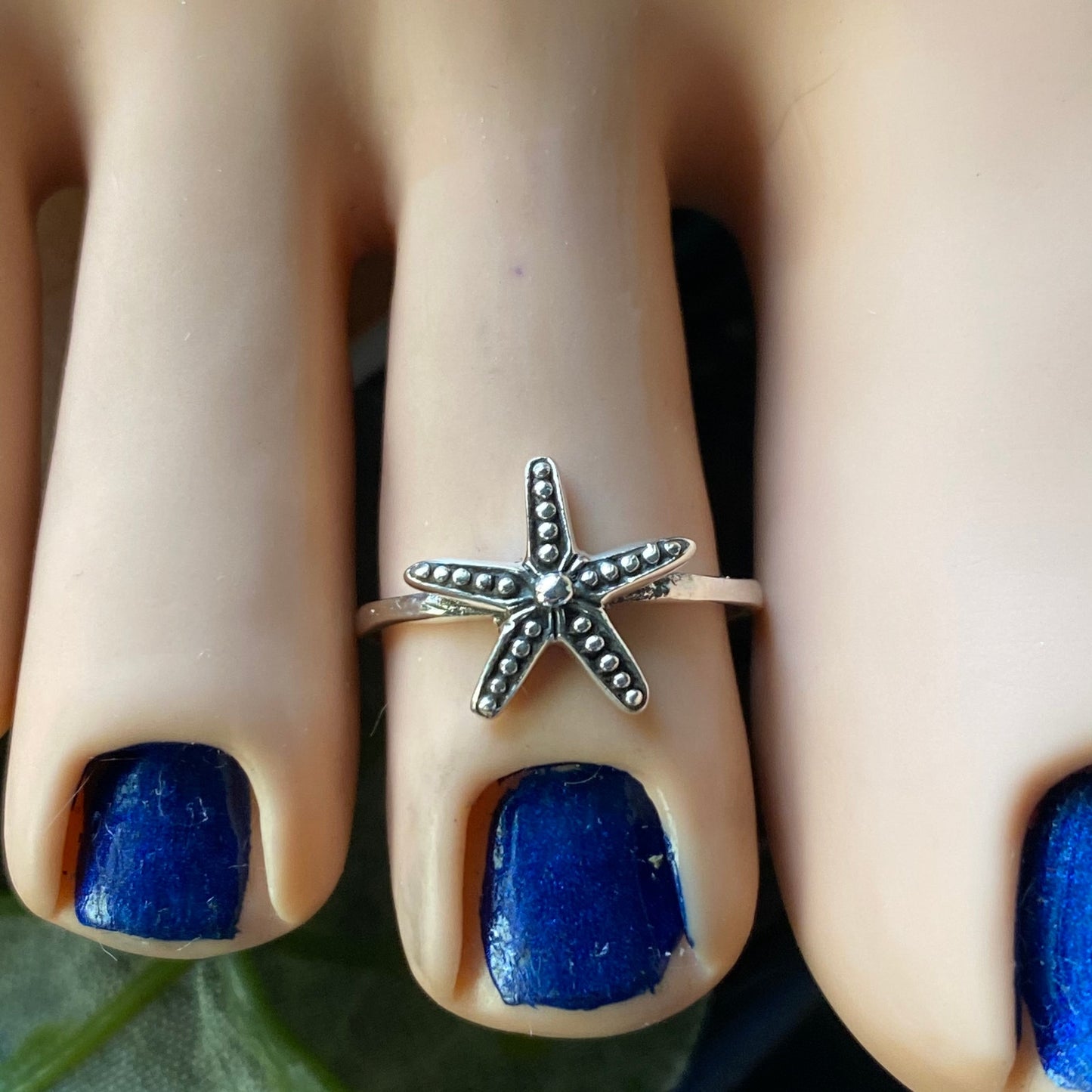 Sterling Silver Star Fish Toe Ring