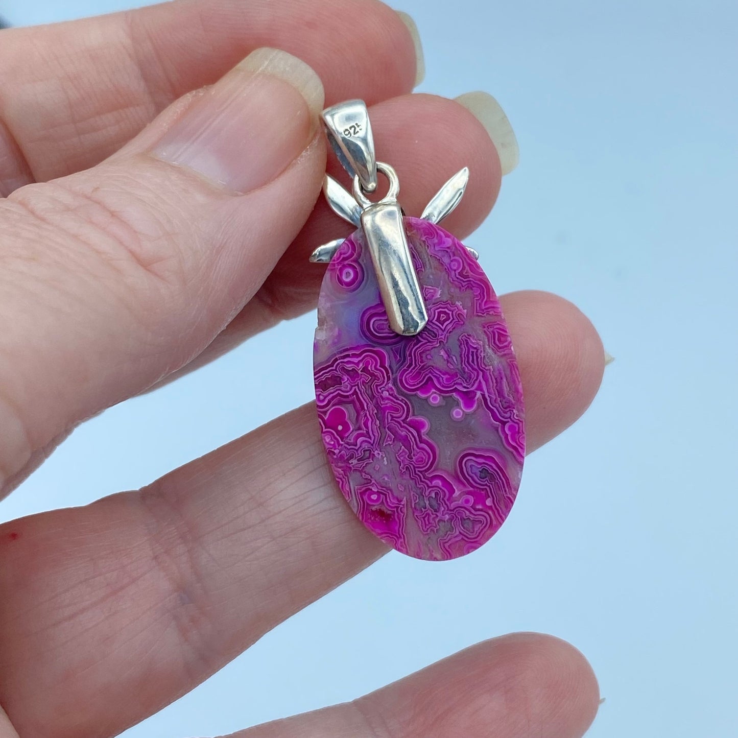 Fairy Mexican Laguna Lace Sterling Siver Pendant