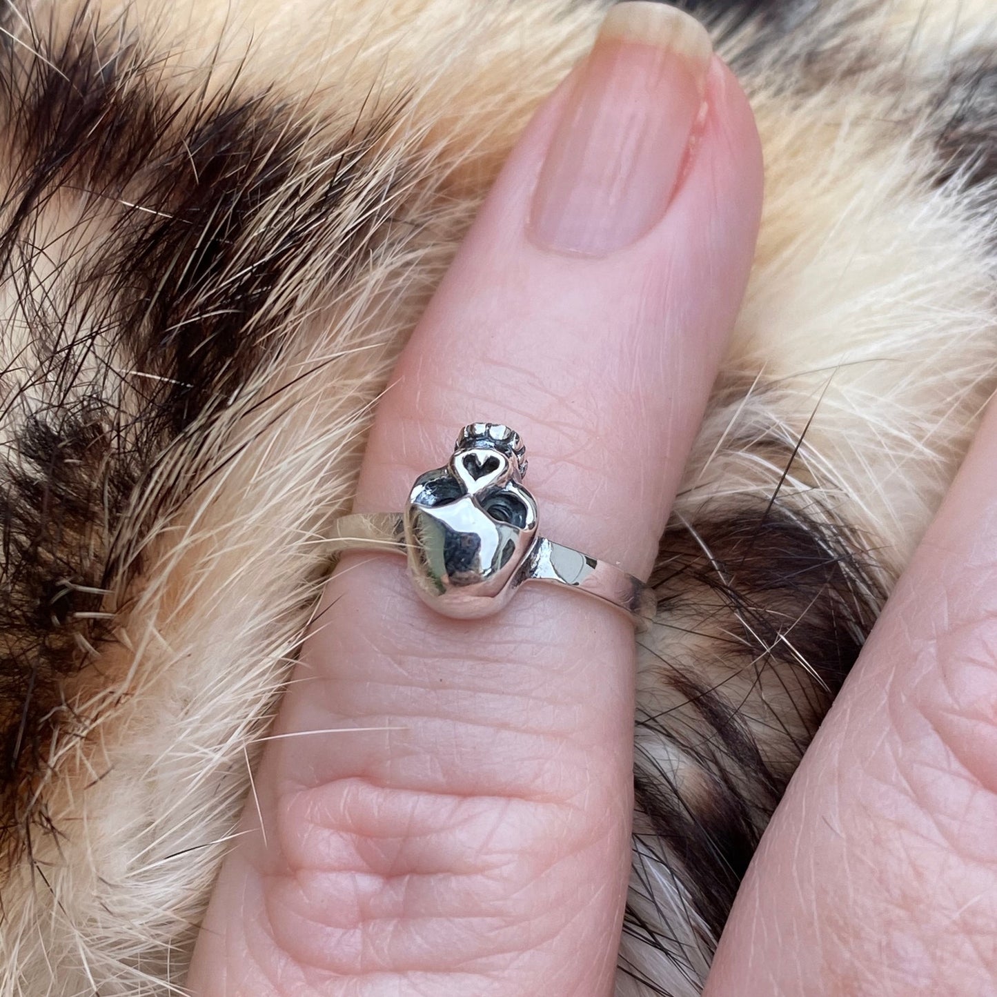 Sterling Silver Skull Toe Ring